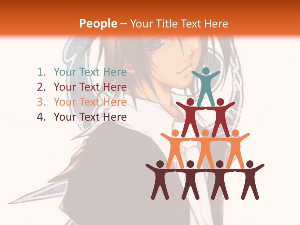 An Anime Character With A Black Jacket And White Shirt PowerPoint Template