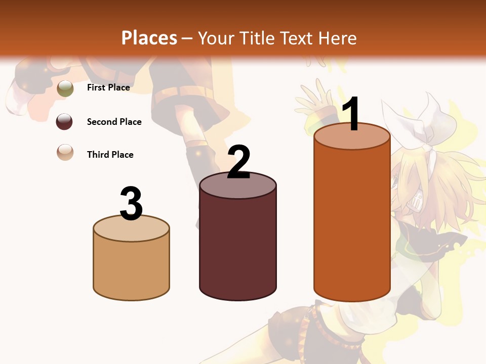 A Group Of Anime Characters With A Brown Background PowerPoint Template