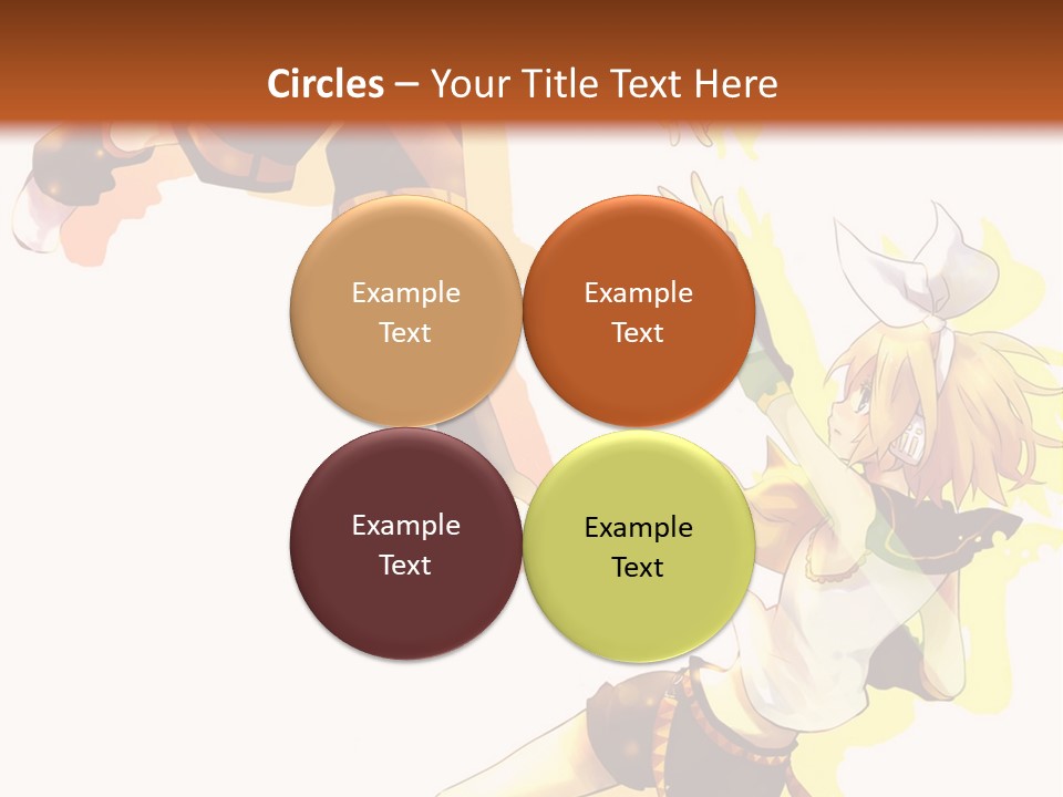A Group Of Anime Characters With A Brown Background PowerPoint Template