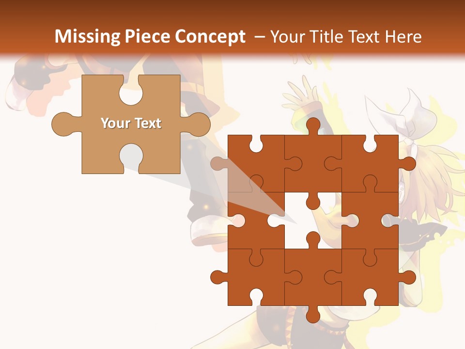 A Group Of Anime Characters With A Brown Background PowerPoint Template