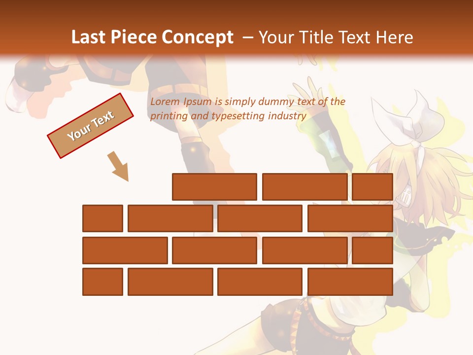 A Group Of Anime Characters With A Brown Background PowerPoint Template