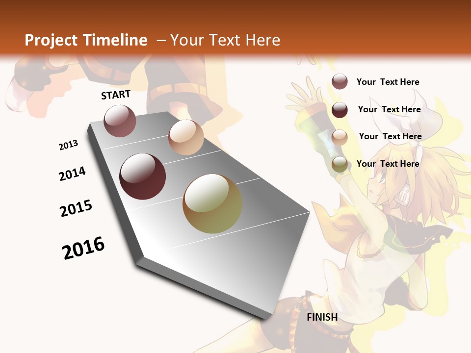 A Group Of Anime Characters With A Brown Background PowerPoint Template