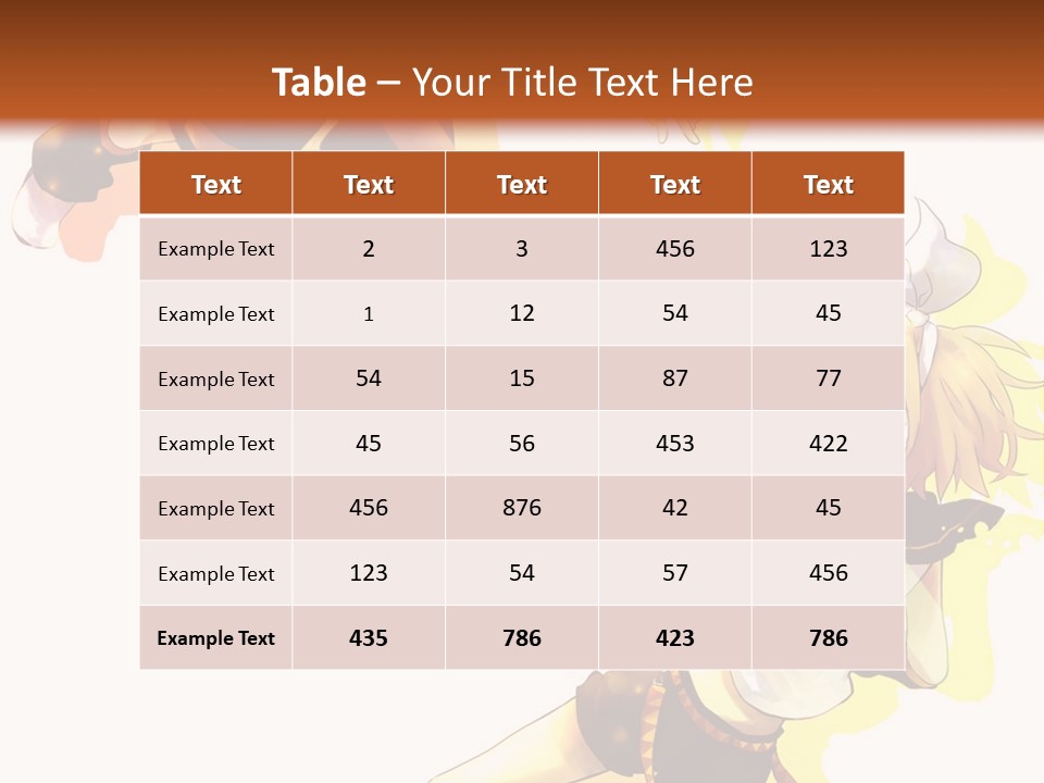 A Group Of Anime Characters With A Brown Background PowerPoint Template