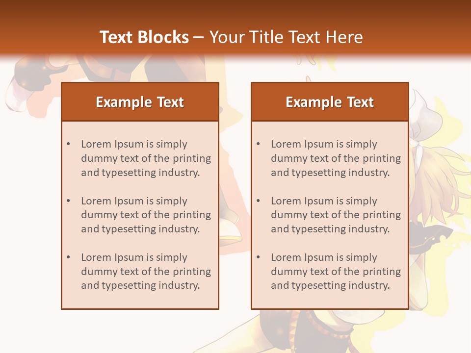 A Group Of Anime Characters With A Brown Background PowerPoint Template