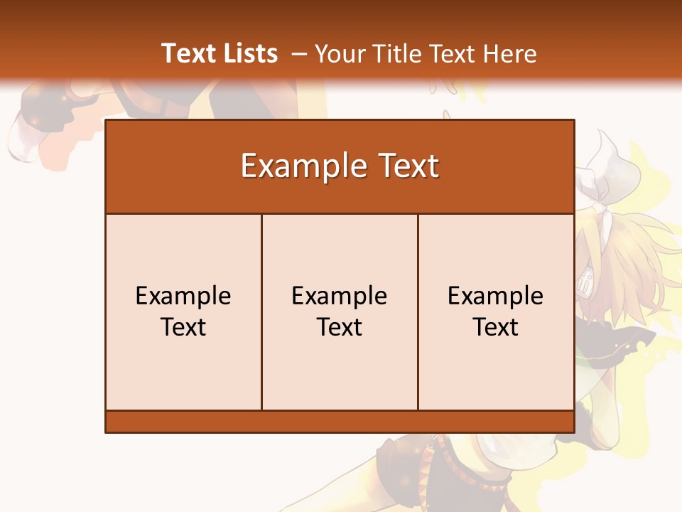 A Group Of Anime Characters With A Brown Background PowerPoint Template