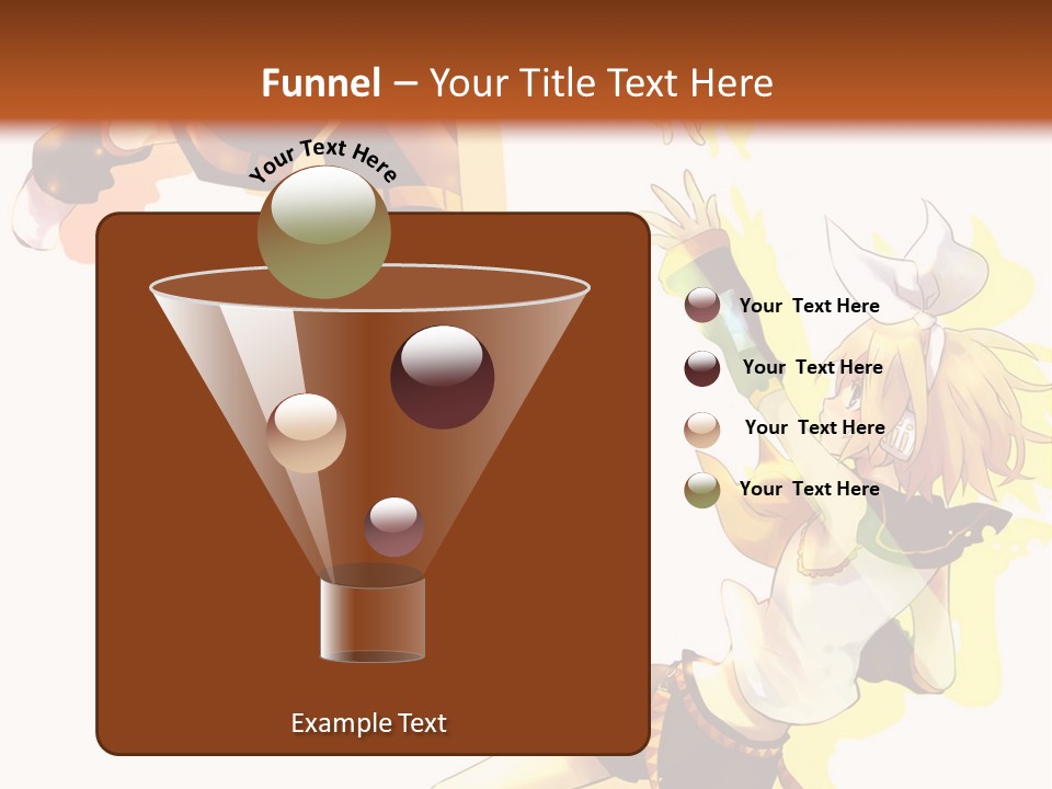 A Group Of Anime Characters With A Brown Background PowerPoint Template