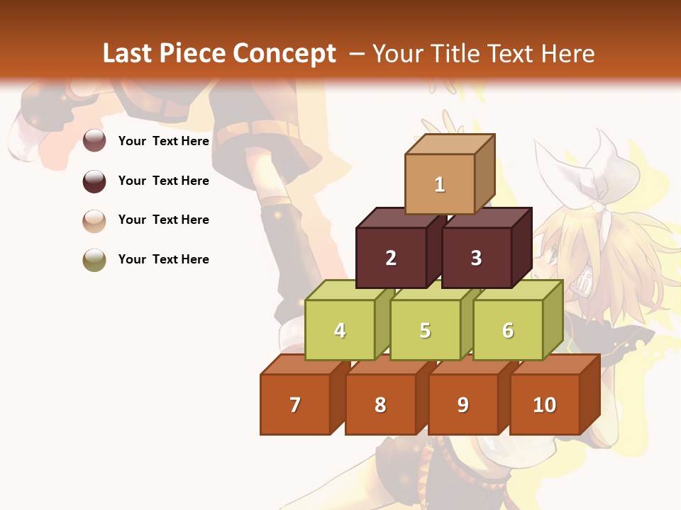 A Group Of Anime Characters With A Brown Background PowerPoint Template