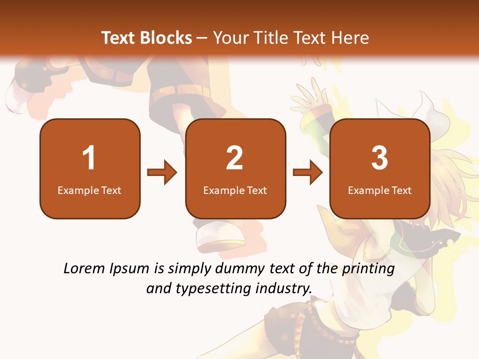 A Group Of Anime Characters With A Brown Background PowerPoint Template