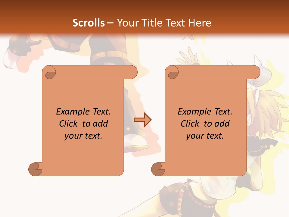 A Group Of Anime Characters With A Brown Background PowerPoint Template