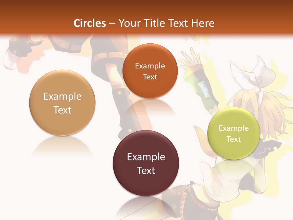 A Group Of Anime Characters With A Brown Background PowerPoint Template