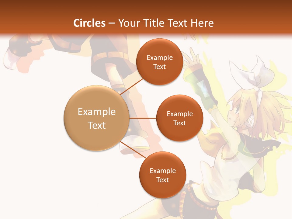 A Group Of Anime Characters With A Brown Background PowerPoint Template