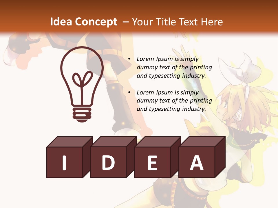 A Group Of Anime Characters With A Brown Background PowerPoint Template