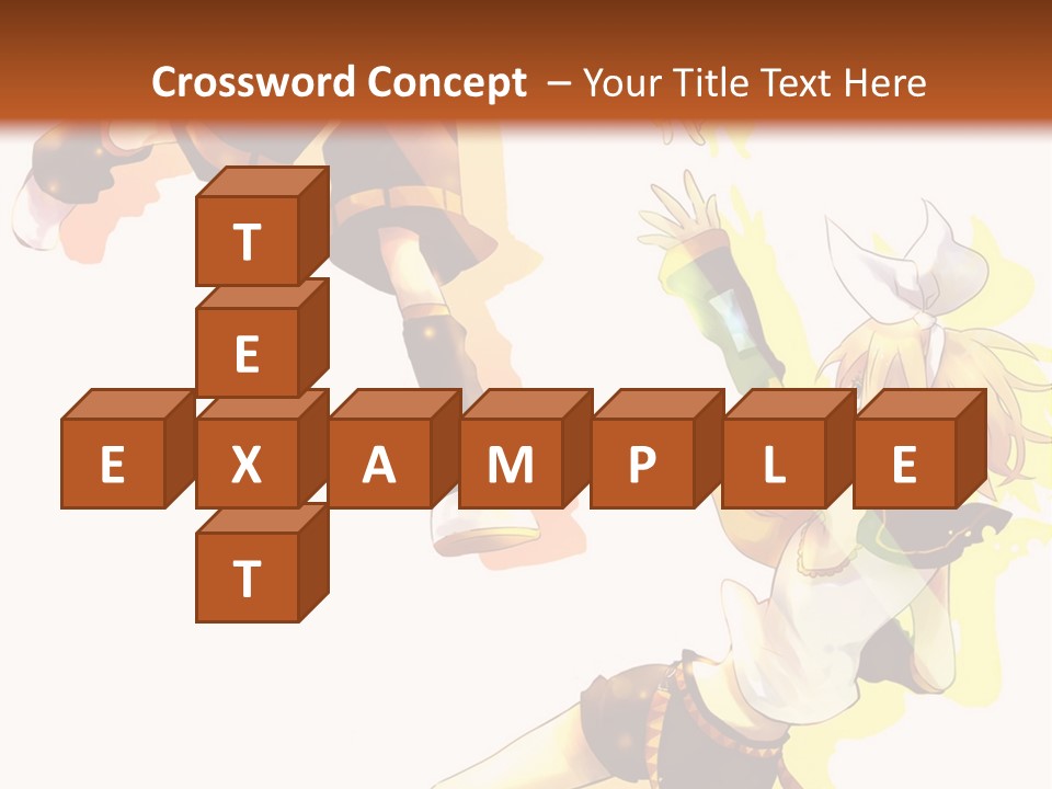 A Group Of Anime Characters With A Brown Background PowerPoint Template