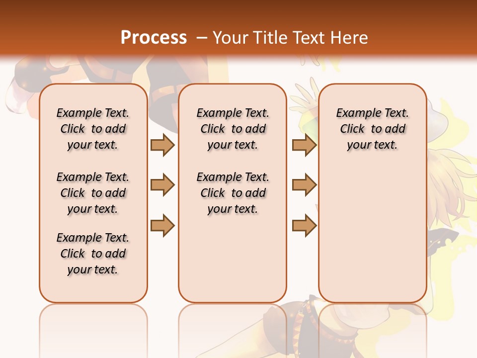 A Group Of Anime Characters With A Brown Background PowerPoint Template