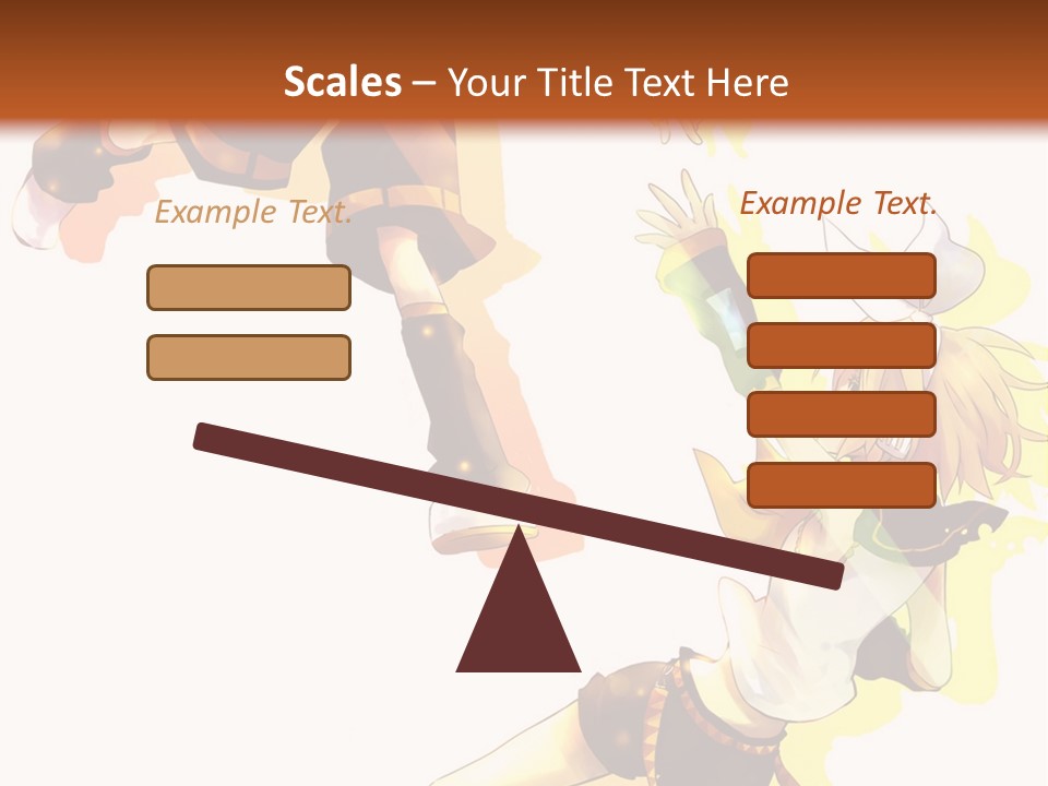 A Group Of Anime Characters With A Brown Background PowerPoint Template