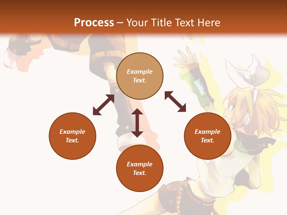 A Group Of Anime Characters With A Brown Background PowerPoint Template