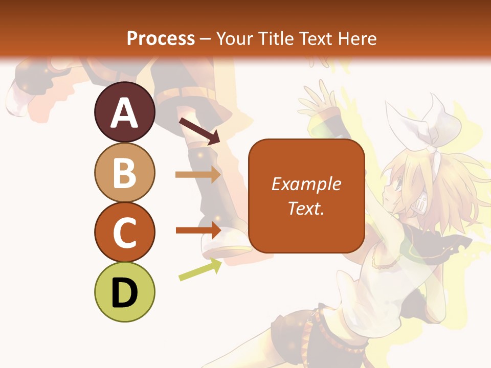A Group Of Anime Characters With A Brown Background PowerPoint Template