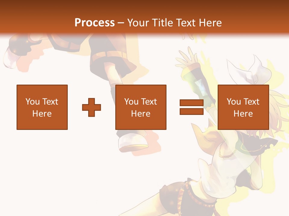 A Group Of Anime Characters With A Brown Background PowerPoint Template