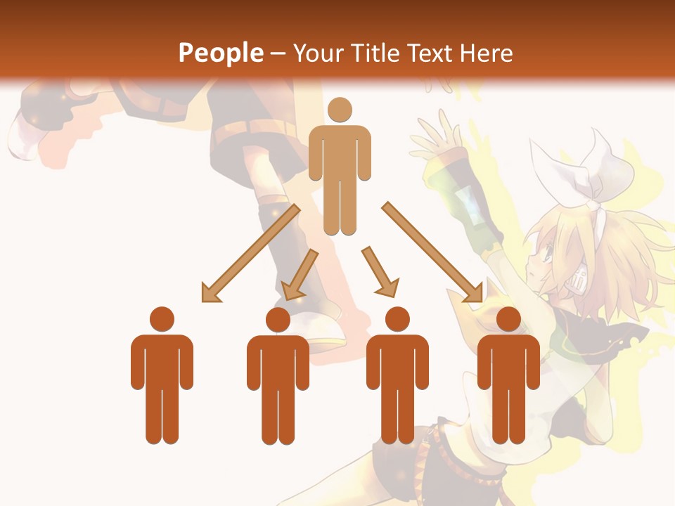 A Group Of Anime Characters With A Brown Background PowerPoint Template