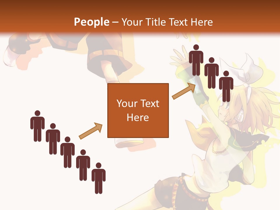 A Group Of Anime Characters With A Brown Background PowerPoint Template