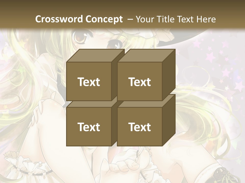 A Woman In A Witches Hat With Stars On The Background PowerPoint Template