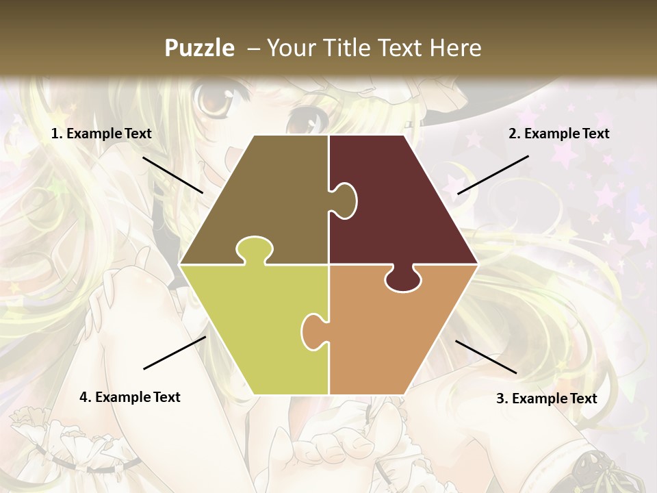 A Woman In A Witches Hat With Stars On The Background PowerPoint Template