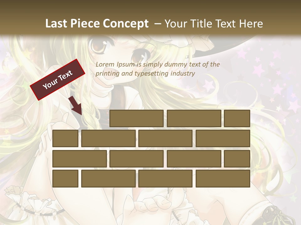 A Woman In A Witches Hat With Stars On The Background PowerPoint Template