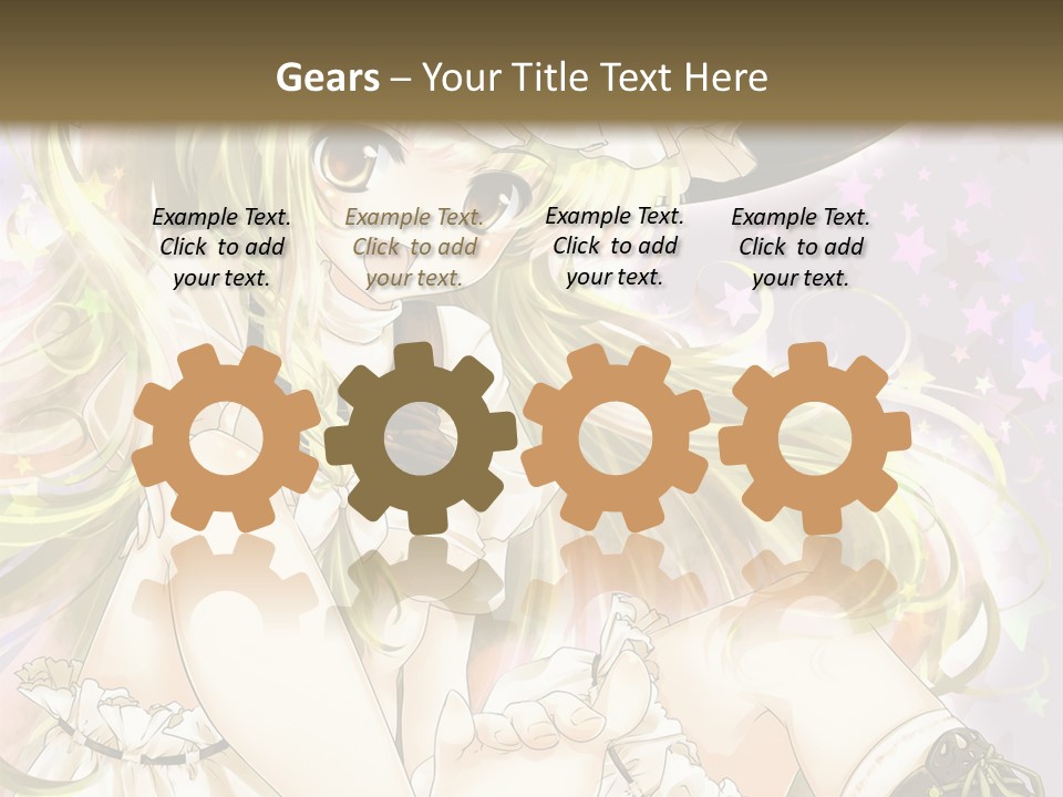 A Woman In A Witches Hat With Stars On The Background PowerPoint Template