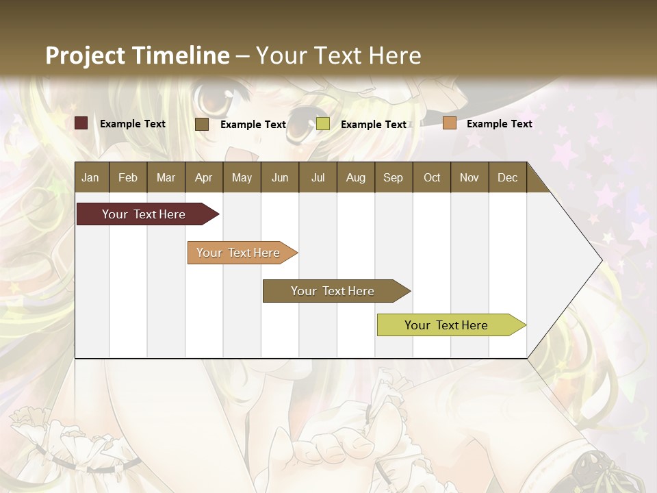 A Woman In A Witches Hat With Stars On The Background PowerPoint Template