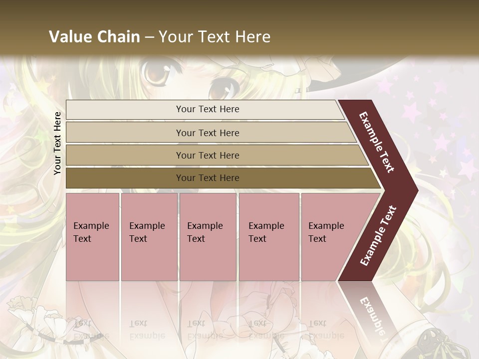 A Woman In A Witches Hat With Stars On The Background PowerPoint Template