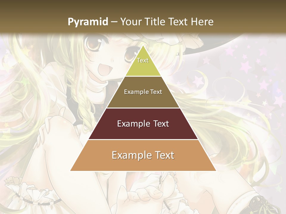 A Woman In A Witches Hat With Stars On The Background PowerPoint Template