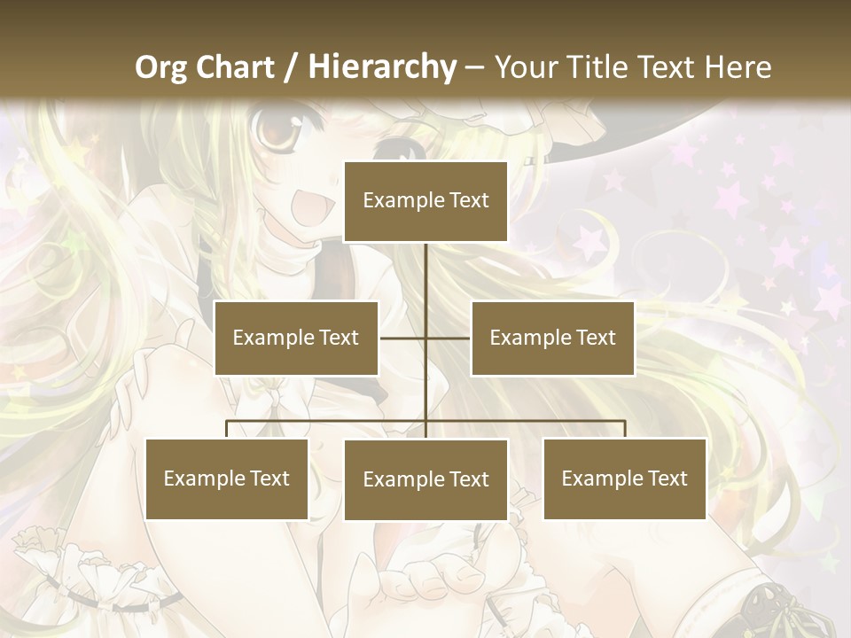 A Woman In A Witches Hat With Stars On The Background PowerPoint Template