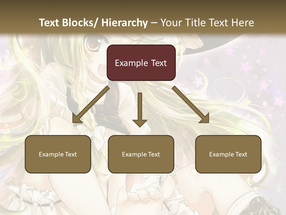 A Woman In A Witches Hat With Stars On The Background PowerPoint Template