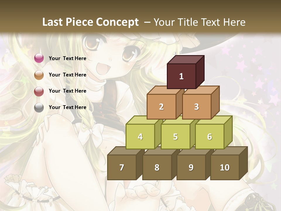 A Woman In A Witches Hat With Stars On The Background PowerPoint Template