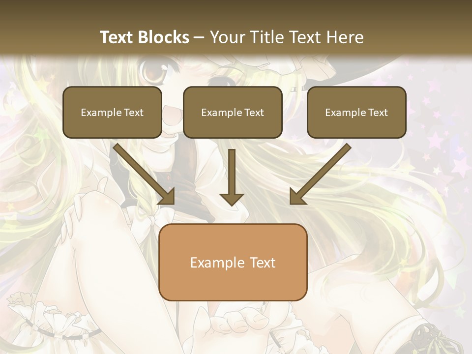 A Woman In A Witches Hat With Stars On The Background PowerPoint Template