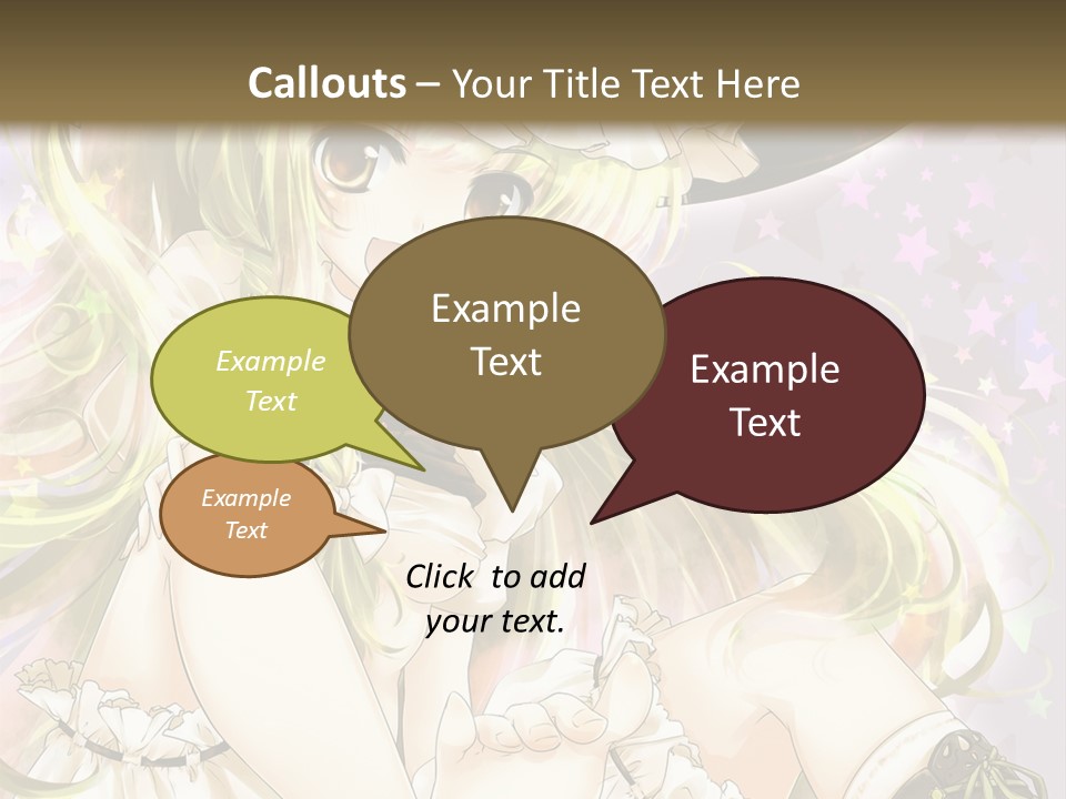 A Woman In A Witches Hat With Stars On The Background PowerPoint Template