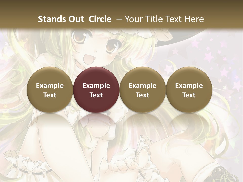 A Woman In A Witches Hat With Stars On The Background PowerPoint Template