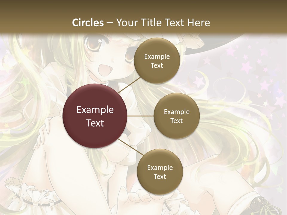 A Woman In A Witches Hat With Stars On The Background PowerPoint Template