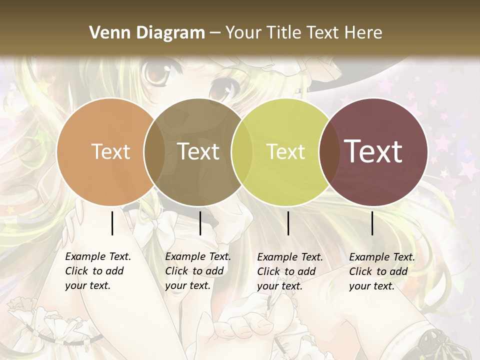 A Woman In A Witches Hat With Stars On The Background PowerPoint Template