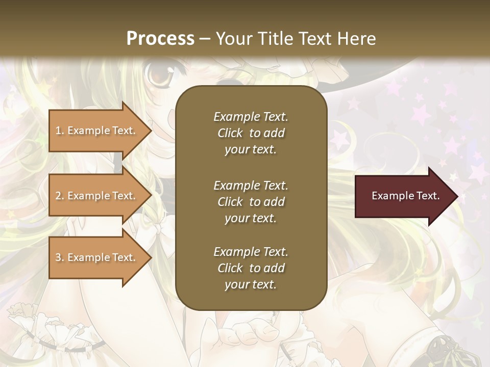 A Woman In A Witches Hat With Stars On The Background PowerPoint Template