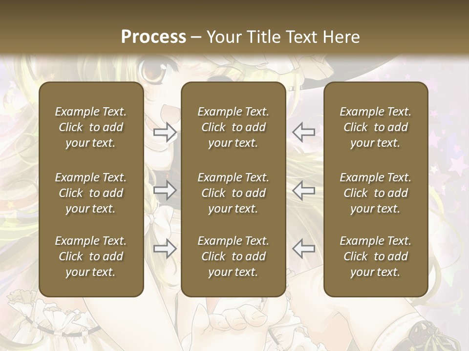 A Woman In A Witches Hat With Stars On The Background PowerPoint Template