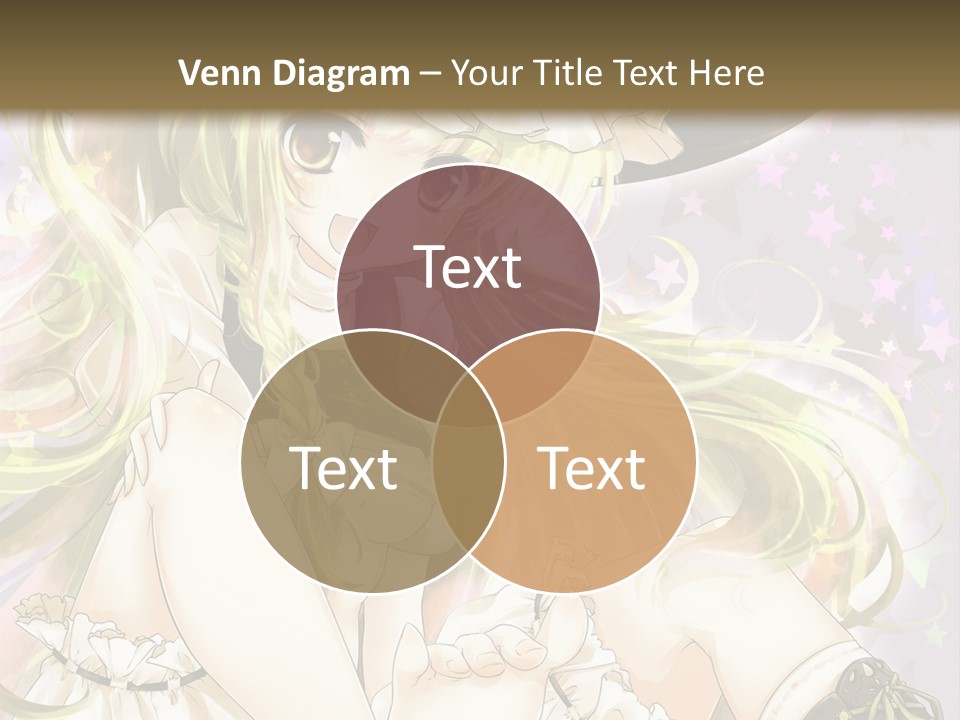 A Woman In A Witches Hat With Stars On The Background PowerPoint Template