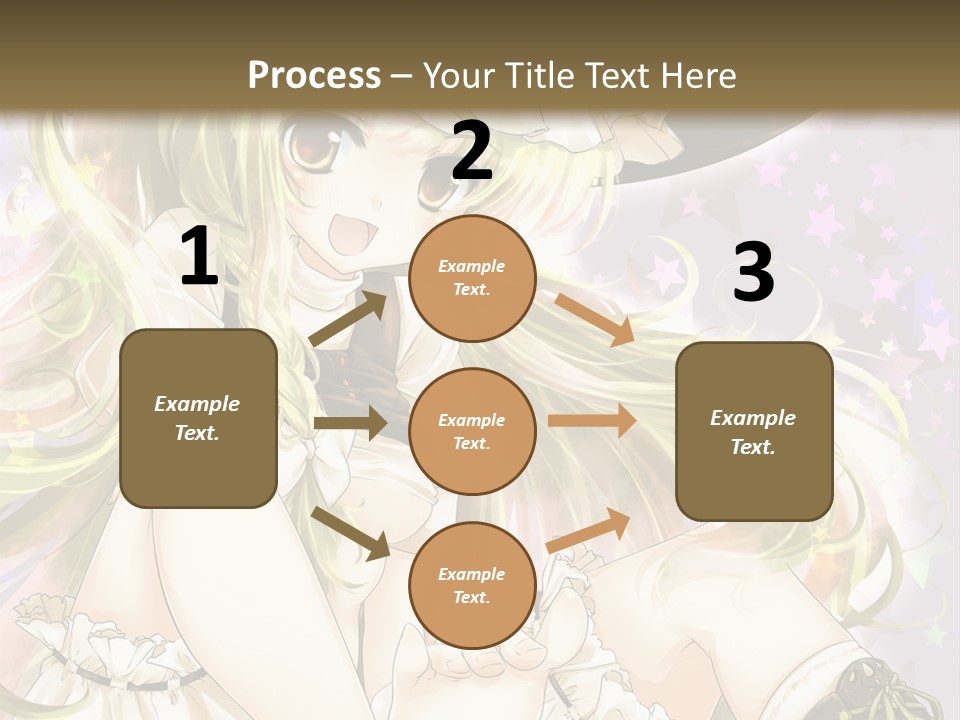 A Woman In A Witches Hat With Stars On The Background PowerPoint Template