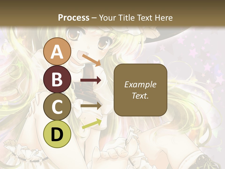 A Woman In A Witches Hat With Stars On The Background PowerPoint Template