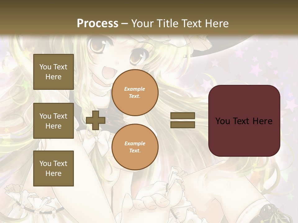 A Woman In A Witches Hat With Stars On The Background PowerPoint Template