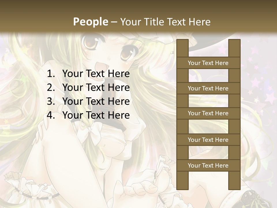 A Woman In A Witches Hat With Stars On The Background PowerPoint Template