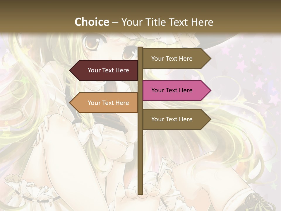 A Woman In A Witches Hat With Stars On The Background PowerPoint Template