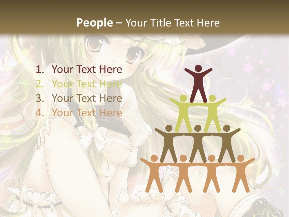 A Woman In A Witches Hat With Stars On The Background PowerPoint Template