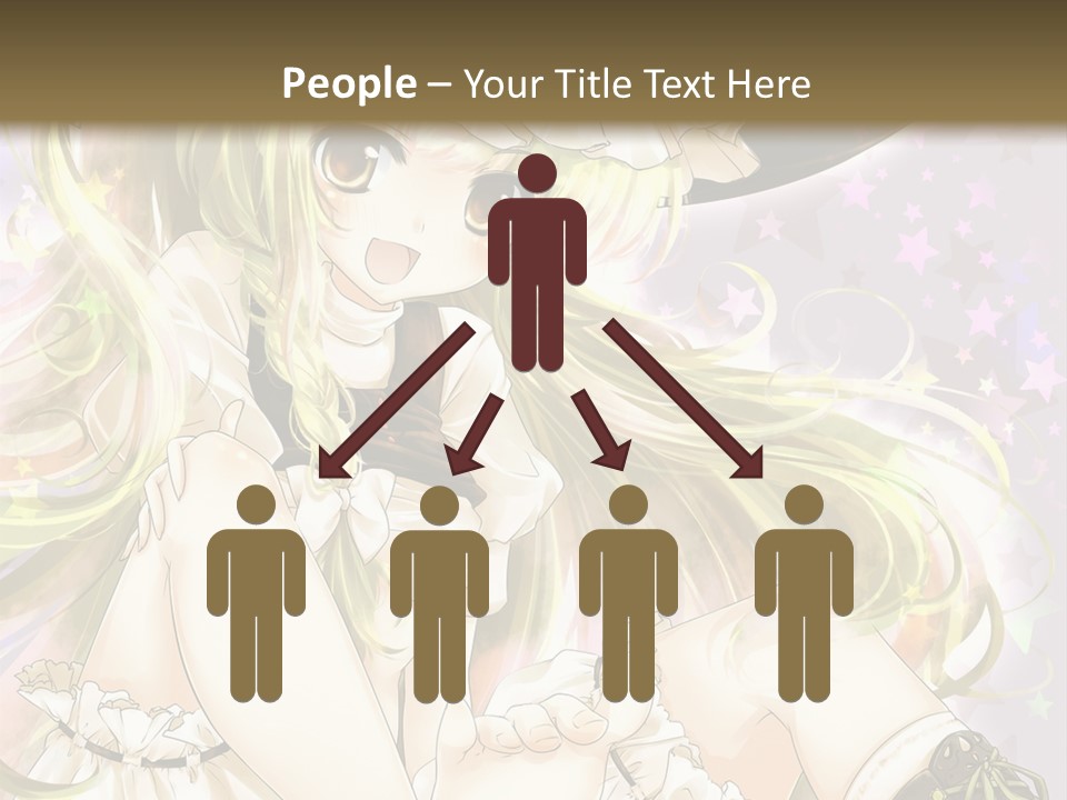 A Woman In A Witches Hat With Stars On The Background PowerPoint Template