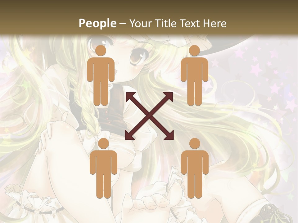 A Woman In A Witches Hat With Stars On The Background PowerPoint Template